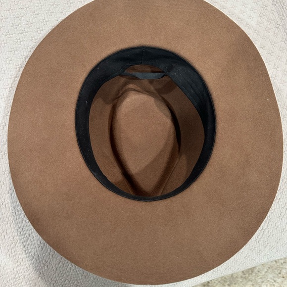 Brown Flat Brim Western Hat - Picture 3 of 6